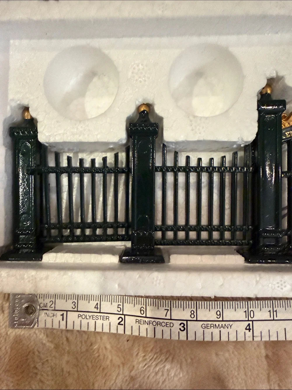 Department 56 Ornate Black and Gold Decorative Wall Gate Accent for Christmas